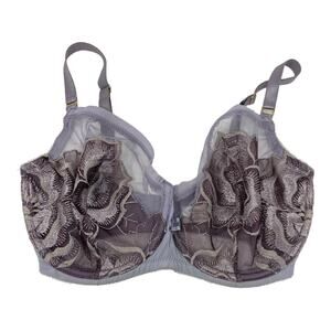 Wacoal Floral Lace Unlined Full Coverage Bra In Purple Women’s Size 32DDD